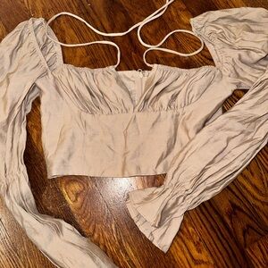 Tan crop top
